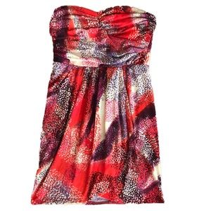 Charlotte Russe Animal Print Strapless Dress